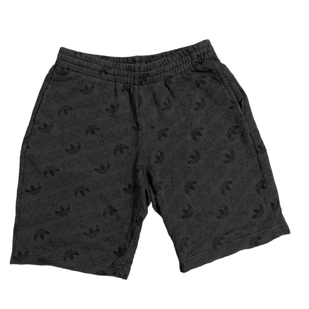 adidas Originals Tri-Foil Logo Print Shorts Grey - Size M
